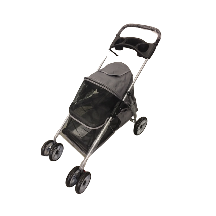 HONDENBUGGY 4 WIELEN ANTRACIET 94 X 46 X 91,5 CM