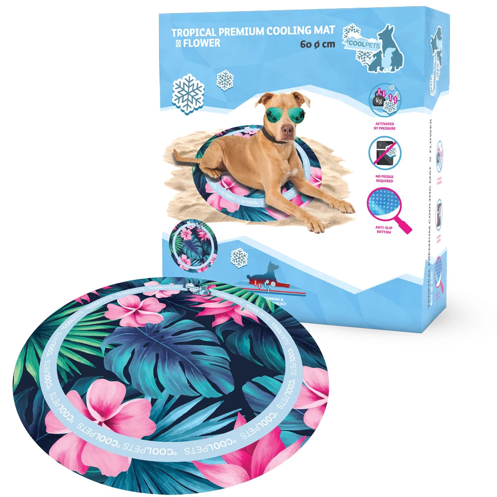 CoolPets Tropical Premium Cooling Mat Flower