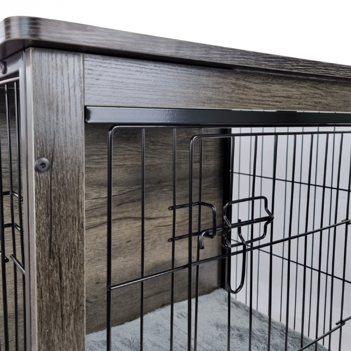 FURNITURE HONDENBENCH - DONKERGRIJS - MET BENCHMAT - 98 x 65 x 68 cm