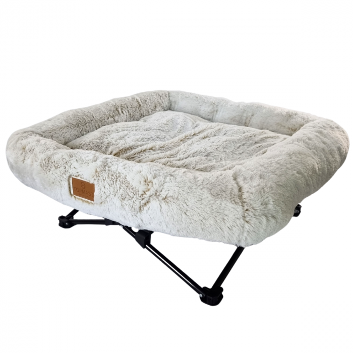 STRETCHER FLUFFY - SNOWY WHITE - 76 X 76 X 13 CM