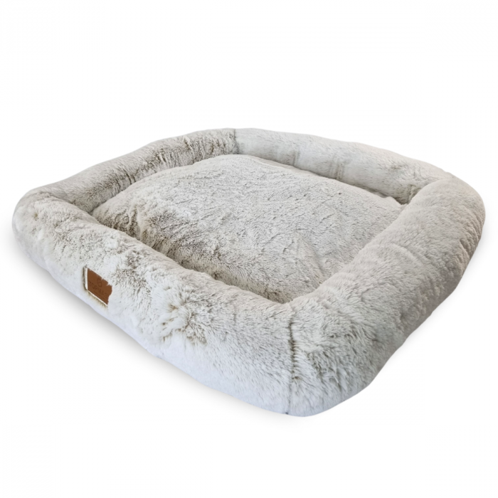 STRETCHER FLUFFY - SNOWY WHITE - 76 X 76 X 13 CM
