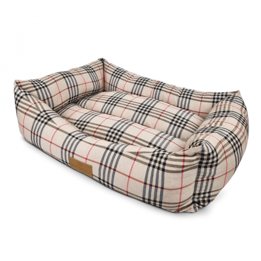 DÄNISH HONDENMAND - TARTAN BEIGE 110 x 70 x 12 cm