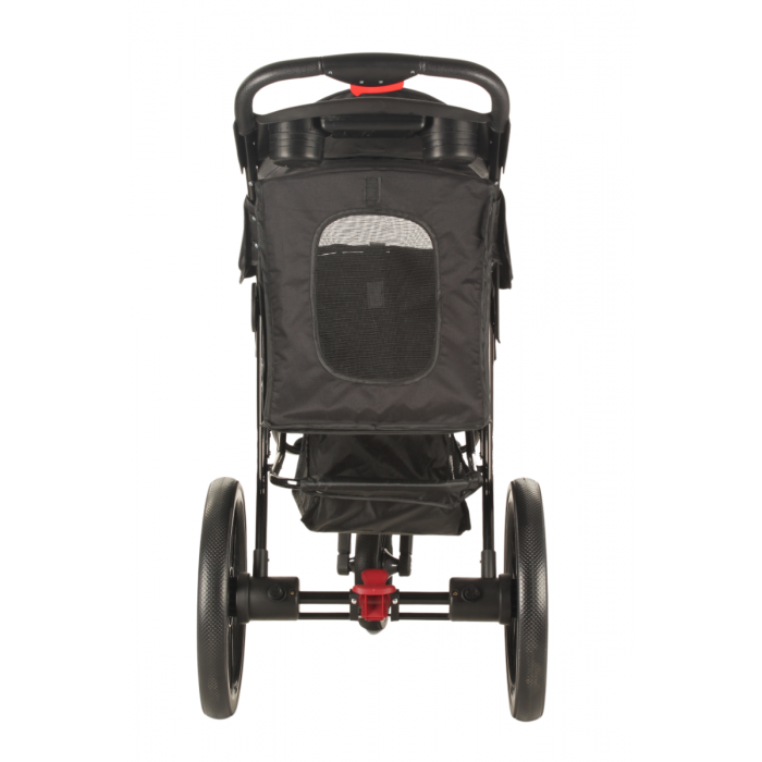 HONDENBUGGY COMFORT ALL TERRAIN - 3 WIELEN - ZWART