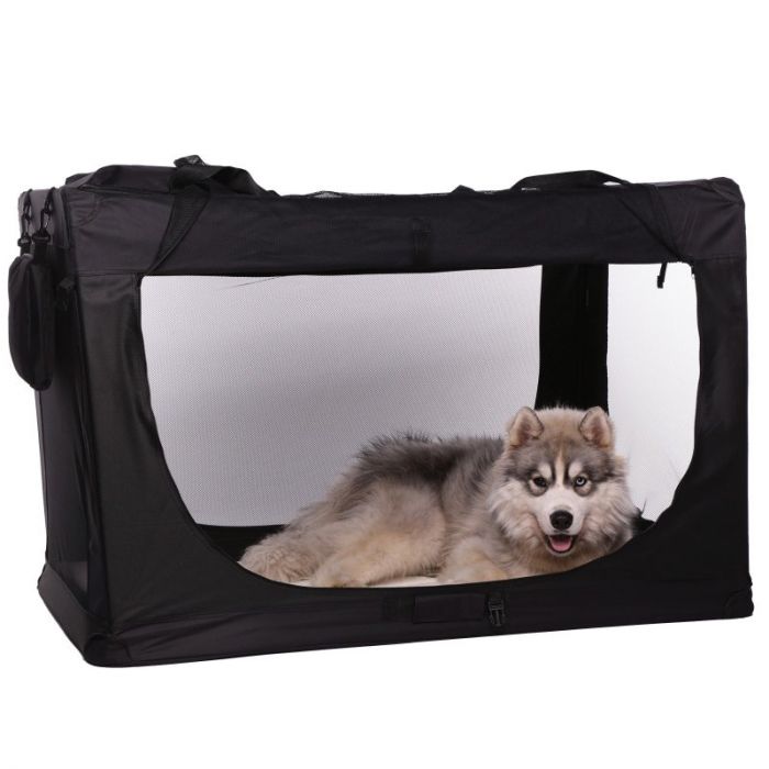 NYLON REISBENCH - ZWART - OPVOUWBAAR
