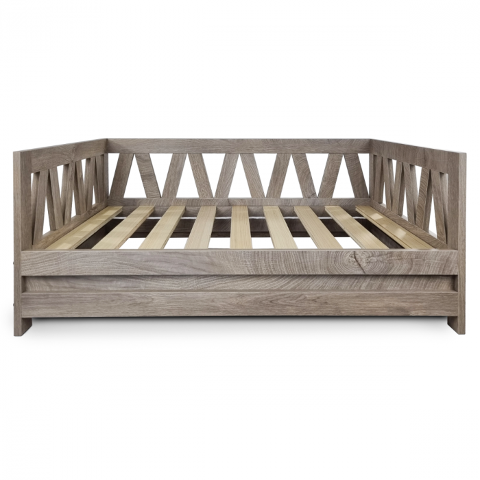 HOUTEN HONDENMAND BALI - 90 X 64 X 38 CM - WEATHERED GREY - INCLUSIEF KUSSEN