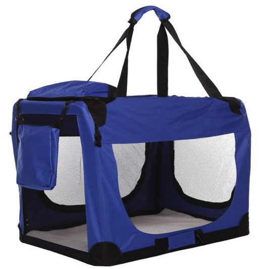 NYLON REISBENCH - BLAUW - OPVOUWBAAR