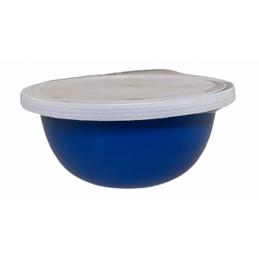 VOERBAK KOM + DEKSEL MAT BLAUW 21cm