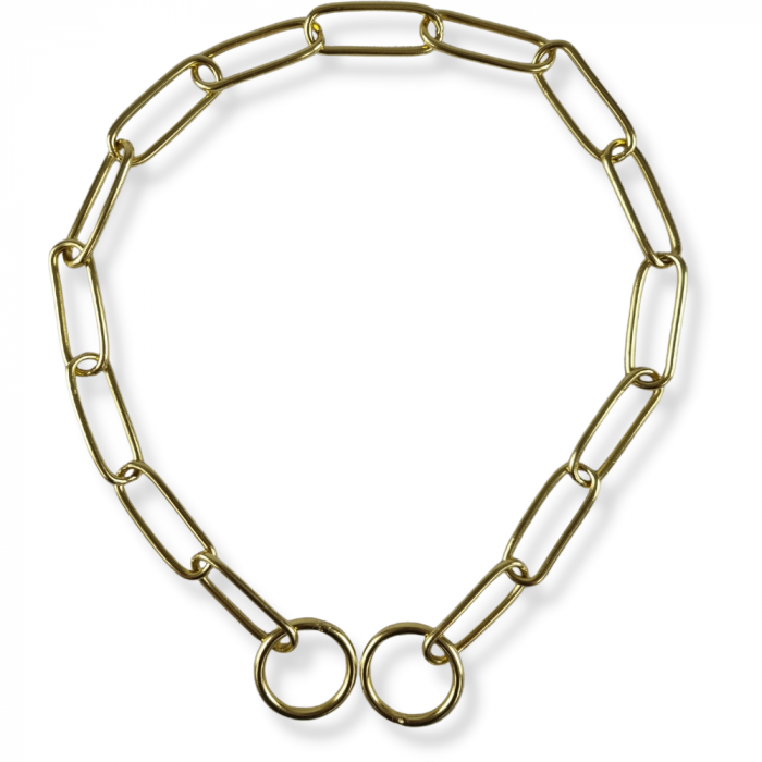 SLIPKETTING VINTAGE - MET LANGE SCHAKELS - GOUD