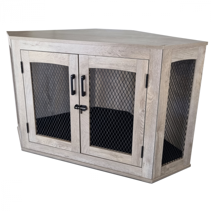 LUXEUS BENCH MIRA - HOEKMODEL - 109 X 60 X 67 CM - GREY WEATHERED