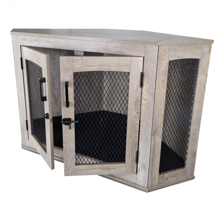 LUXEUS BENCH MIRA - HOEKMODEL - 109 X 60 X 67 CM - GREY WEATHERED