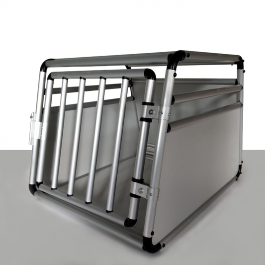 AUTOBENCH ALUMINIUM - STEVIGE REISBENCH - RONDE BUIZEN - LICHTGRIJS