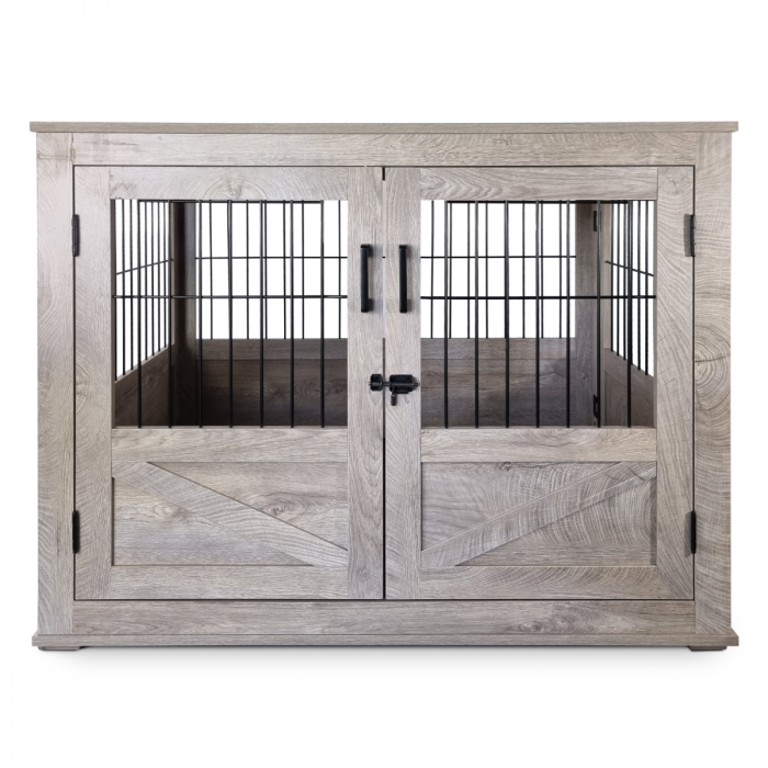 LUXUEUS BENCH RUSTIC - LARGE - 98 X 71 X 79 CM - GREY WEATHERED