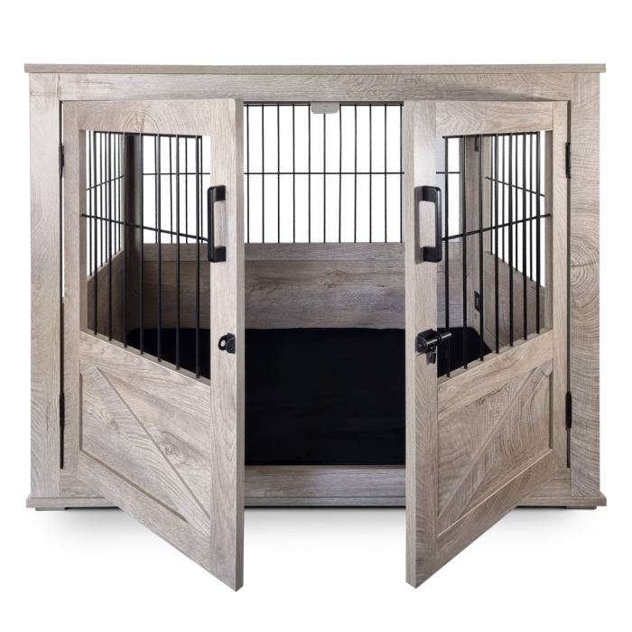 LUXUEUS BENCH RUSTIC - MEDIUM - 79 X 57 X 62 CM - GREY WEATHERED